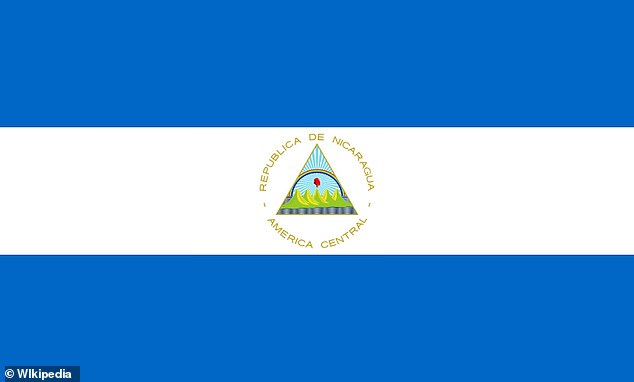 Nicaragua is the second country to have purple in its flag, with a little bit of rainbow on the coat of arms