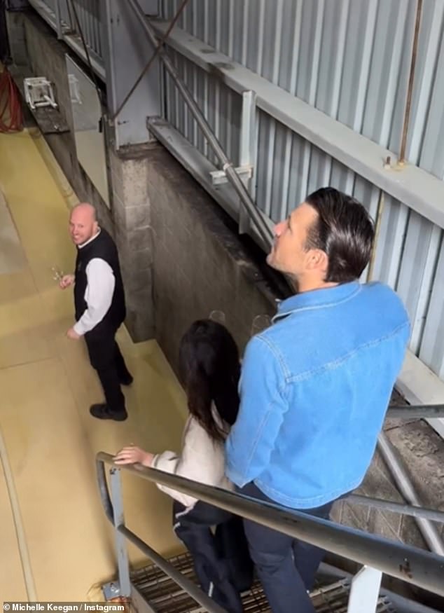 Mark and Michelle were given a tour of the wine cellar