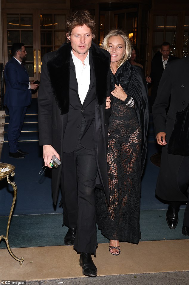 The catwalk veteran made her first public appearance with Nikolai since January, when they celebrated her 50th birthday in Paris - pictured together in January