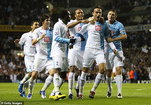 Keane (right) played 306 times for Spurs, won the EFL Cup, scored 122 goals and was captain