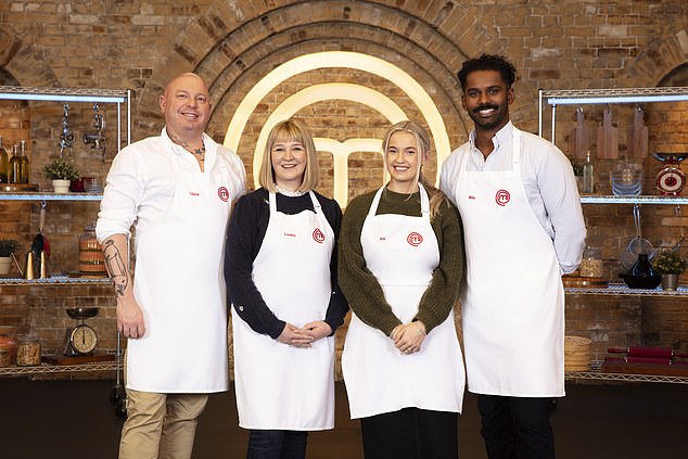 After seven weeks of battle in the kitchen, the 58 chefs have been reduced to just four: Chris Willoughby, Louise Lyons Macleod, Abi Kempley and Brin Pirathapan (LR)