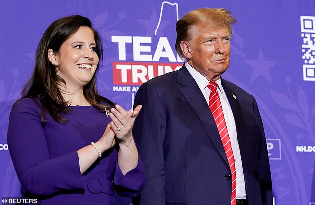 Stefanik with Trump in January 2024. The New York congresswoman has been suggested as a potential vice presidential choice as Trump runs for president