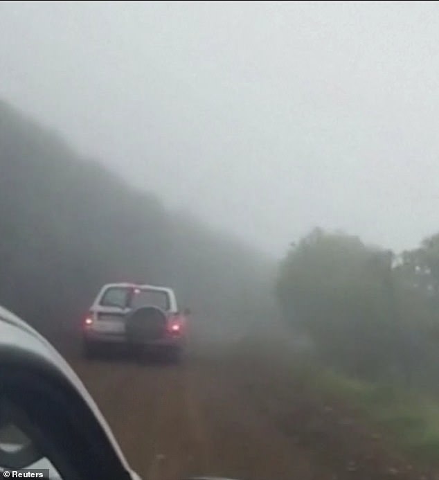 Rescue crews raced through a misty, rural forest where his helicopter was believed to be