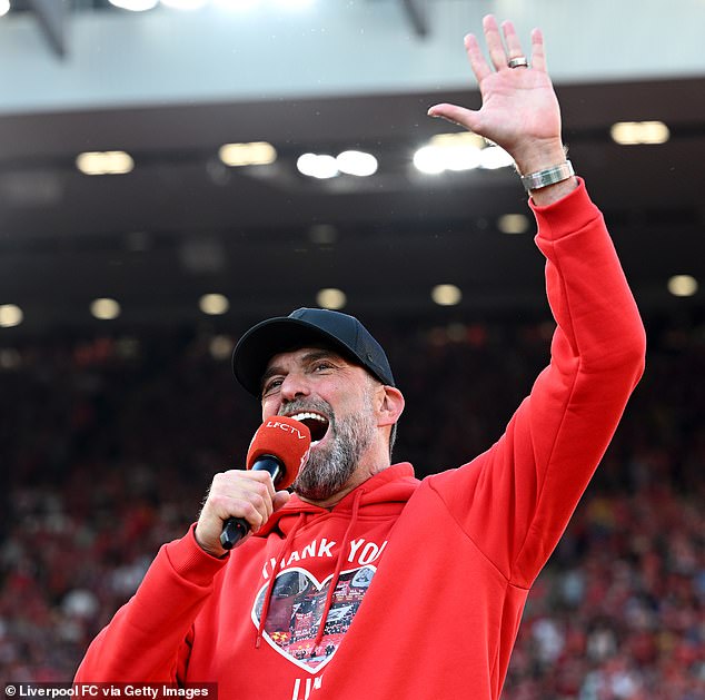 Klopp said an emotional farewell to Liverpool supporters on Sunday after their victory over Wolves