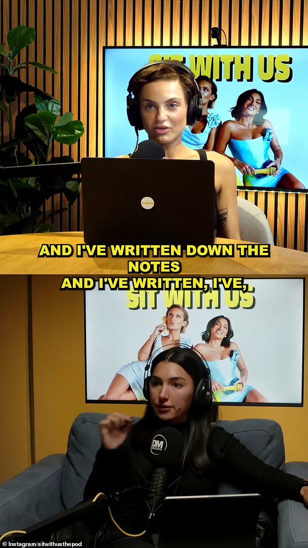 Meanwhile, on a recent episode of their podcast, titled A Time To Reflect, Learn and Grow, Domenica and Ella (below) discussed their show's season 11 star and the online backlash that followed.