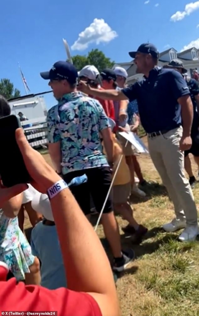 'Hi Hi Hi!  Give that ball back,” he shouted, much to the delight of other fans