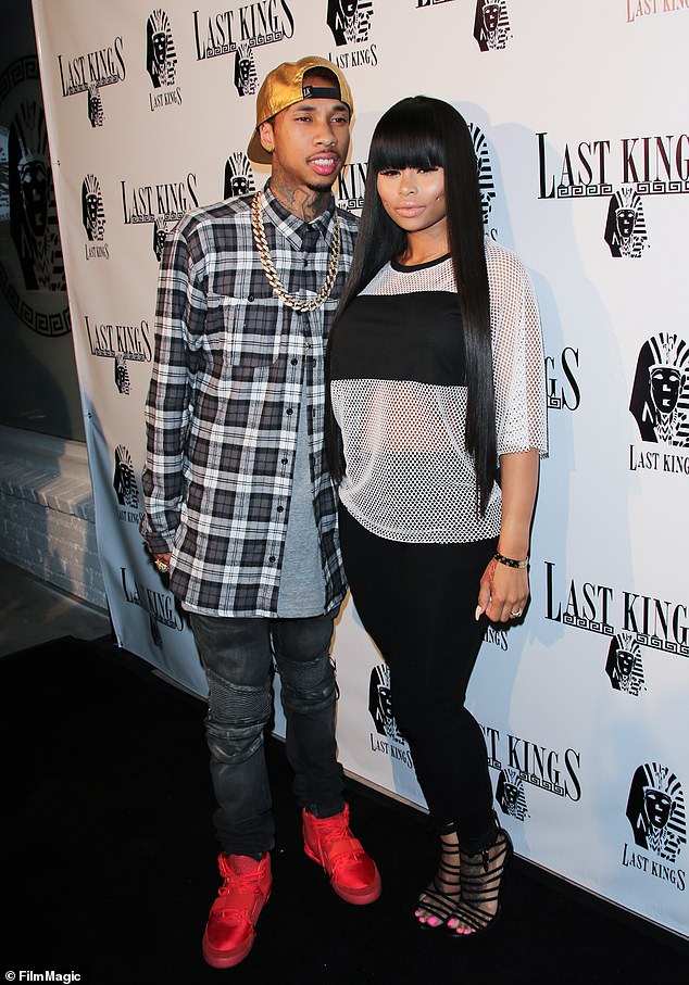 King Cairo is the product of Chyna's relationship with rapper Tyga, who previously dated Kylie Jenner, Robert's younger sister;  Tyga and Chyna pictured on February 20, 2014 in Los Angeles