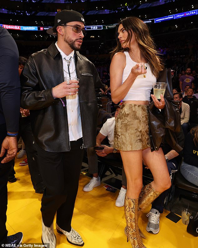 The pair appeared to publicly confirm the news of their romance as they sat side by side at a Los Angeles Lakers game last May.