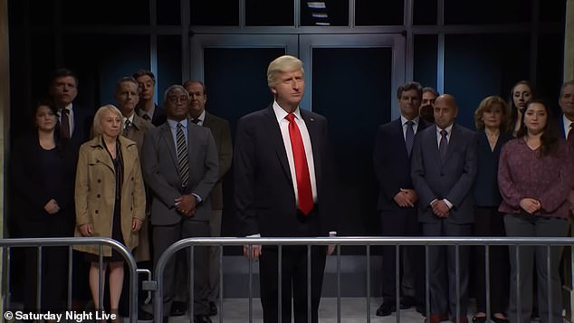 James Austin Johnson plays Trump in Manhattan court in the cold on SNL