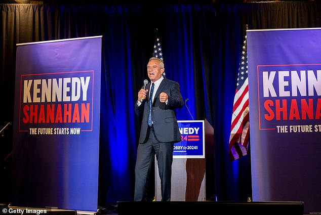 Independent presidential candidate Robert Kennedy Jr.  speaks at a rally in Texas on May 13