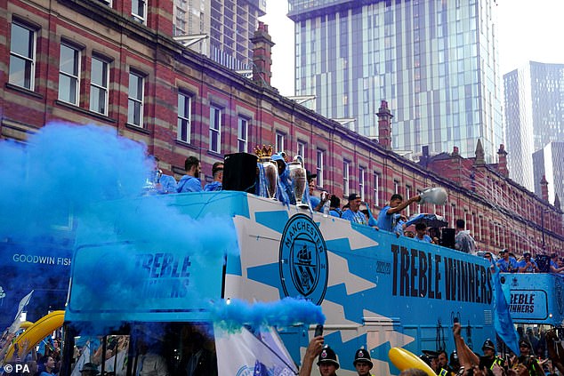 City have held bus parades in recent years, including when they won the Treble last season