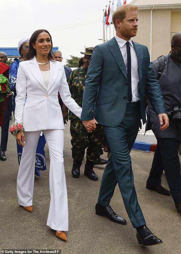 The former working royals recently wrapped up their 'quasi-royal' three-day tour to Nigeria from May 10 to 13 (pictured)