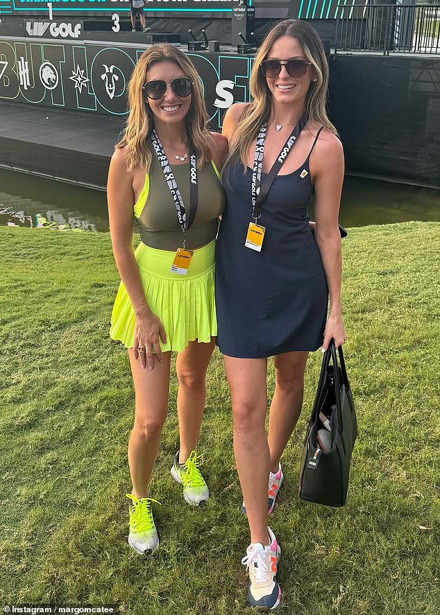 Earlier this month, she shared a photo with Trump's lawyer Alina Habba at a LIV Golf event and wrote: 'Team Trump takes LIV'