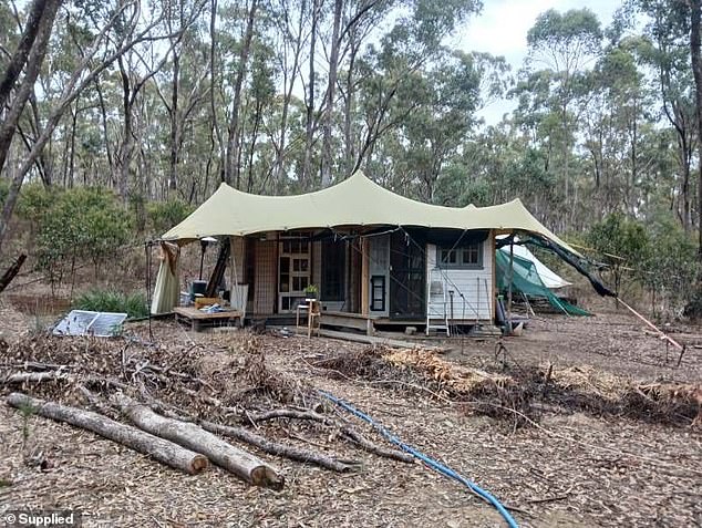 The property is a bush block and when Nathaniel bought it in 2020 it was sold as a camping site