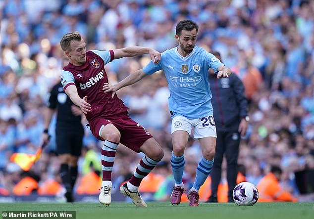 Bernardo Silva produced a brilliant performance as Man City sealed the title with a win over West Ham