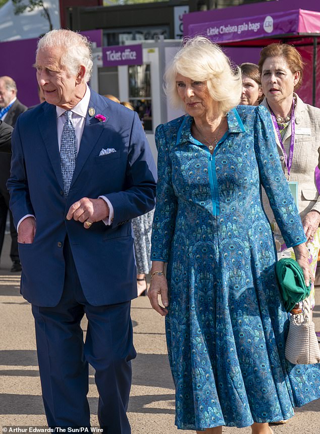The royal, 76, joined King Charles at the Chelsea Flower Show today as he continues his return to public duties amid his cancer diagnosis