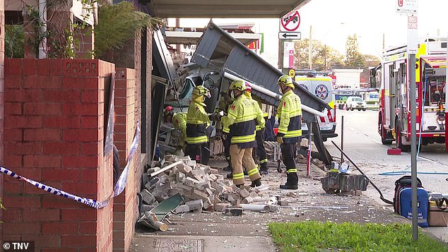 The man driving the truck reportedly lost control after suffering a medical episode behind the wheel