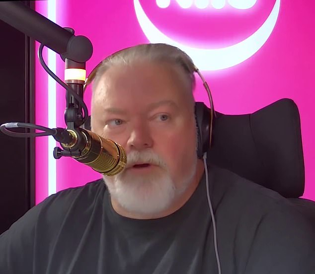 KIIS FM shock jock Kyle Sandilands (pictured) also supported Abby live on Tuesday's Kyle And Jackie O Show
