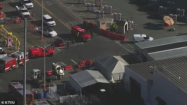 Local footage showed a fire crew on the ground responding to the factory's call
