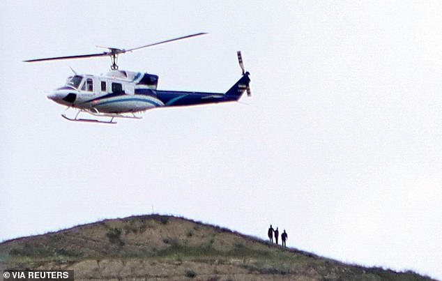 The ill-fated helicopter carrying the Iranian president was photographed as it took off