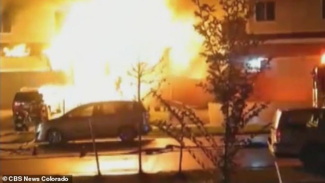 Police officers approaching the house were driven back by the intensity of the heat