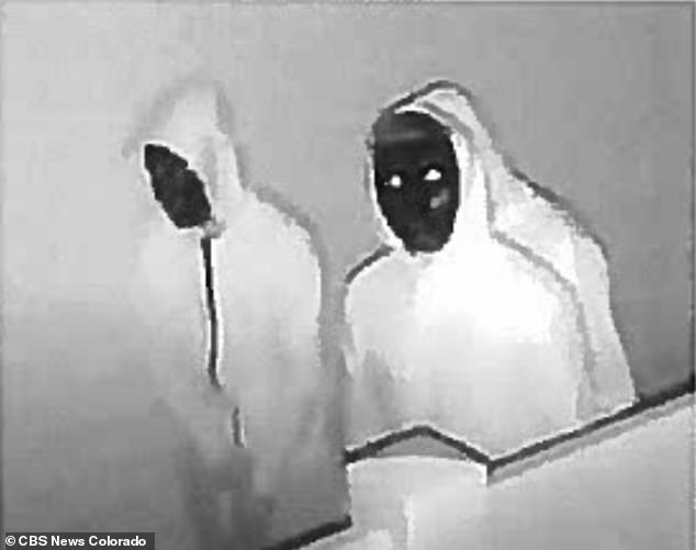 The killers were caught on chilling surveillance footage approaching the house, wearing hockey masks and armed with cans of gasoline