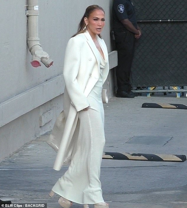Lopez was also seen leaving the talk show studio after her interview