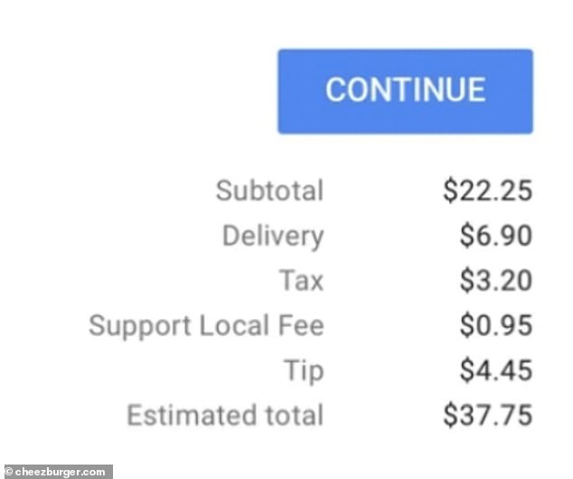 Elsewhere in the US, someone decided to order pizza from their local fast food restaurant, but was charged a 'support local fee' - and they decided not to complete the order