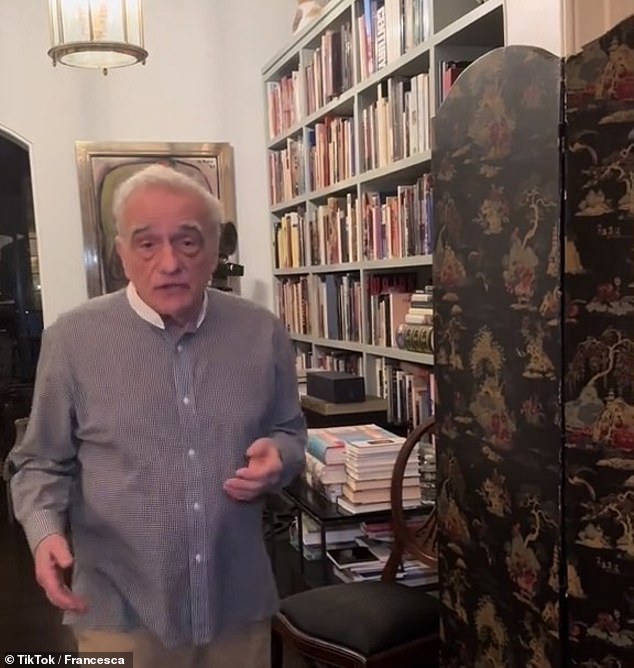 Scorsese's house is full of movie memorabilia, books and posters