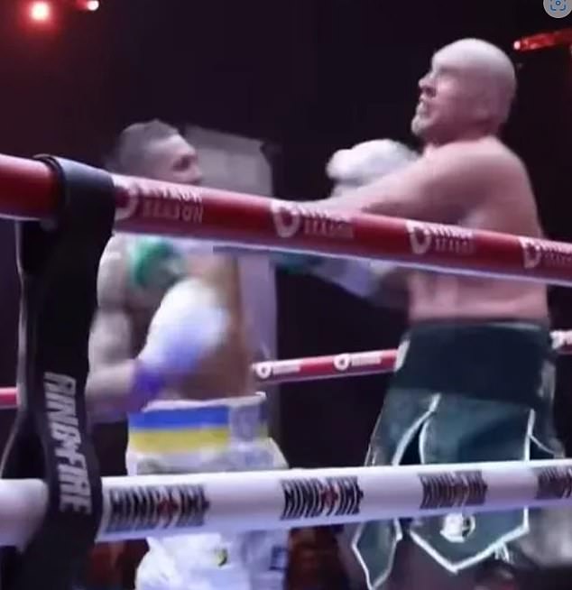 A video posted by Usyk's camp shows Fury being rocked after a huge left hook