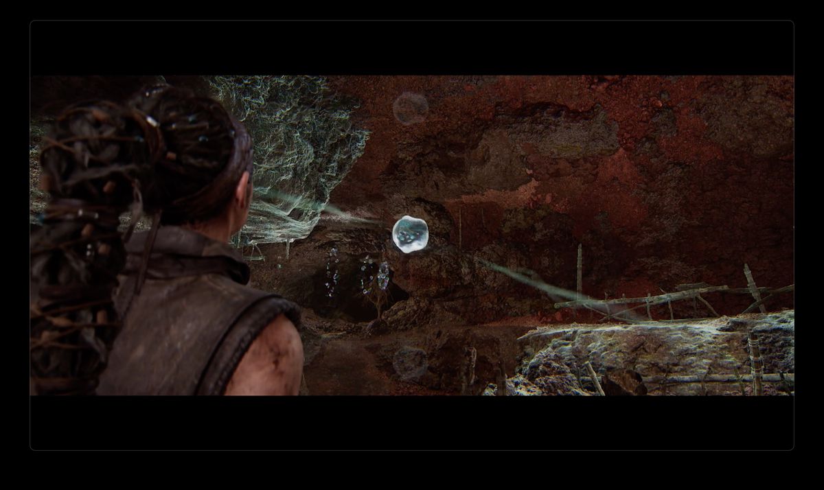 Hellblade 2 reverses the path (again) to reach the third stone ball during the third hidden people puzzle
