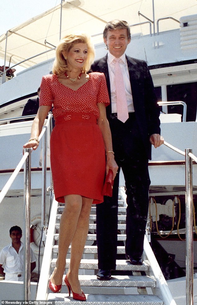 Ivana (photo, left) was married to Donald Trump (photo, right) from 1977 to 1990