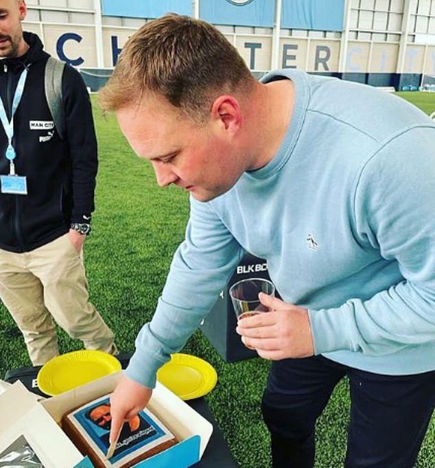 The broadcaster interviewed a host of footballers and received a cake from Ilkay Gundogan