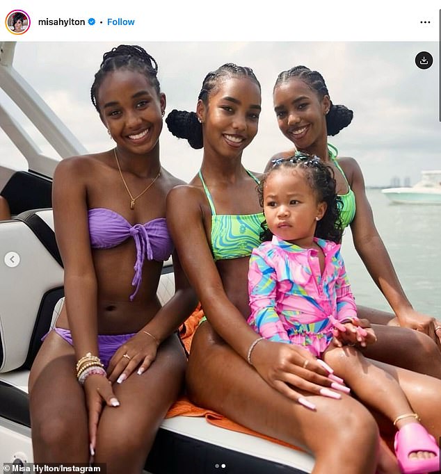 Hylton also shared this photo of Diddy's daughters