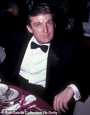 Former President Donald Trump, pictured above in 1985. New movie 'The Apprentice' claims the 77-year-old had liposuction in the 1970s or 1980s