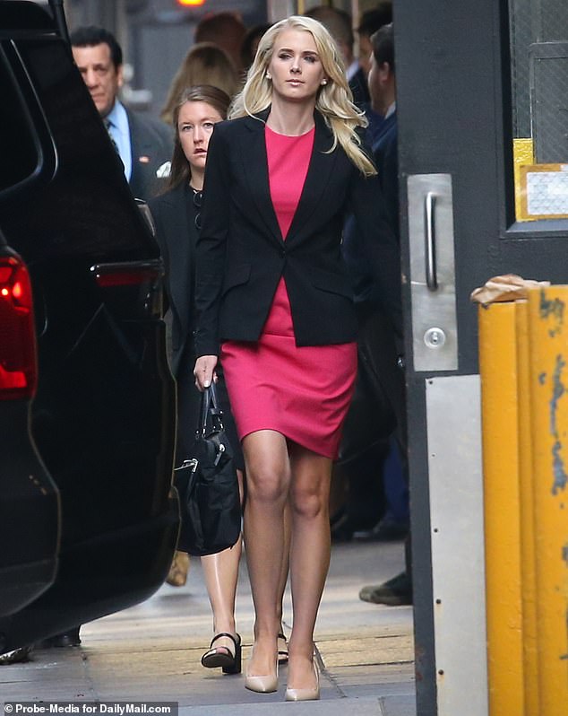 Natalie (pictured) and Margo appeared to coordinate their pink outfits