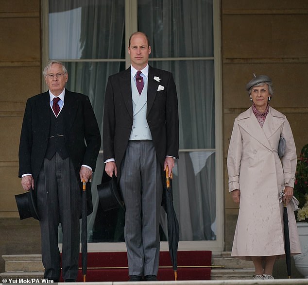 Prince William was accompanied by the Duke and Duchess of Gloucester, along with the young royals