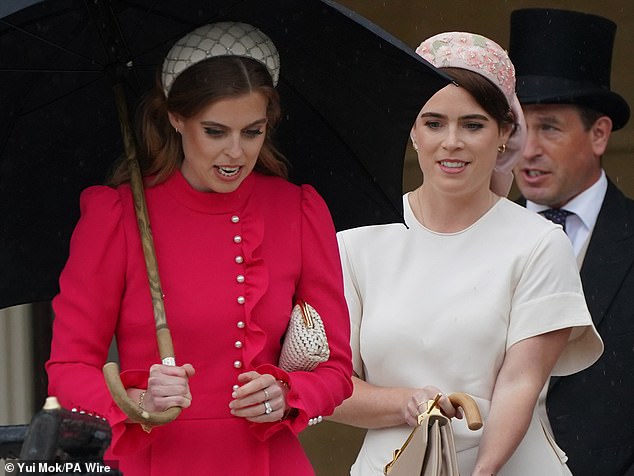 Prince Andrew's daughters joined forces today to support their cousin William