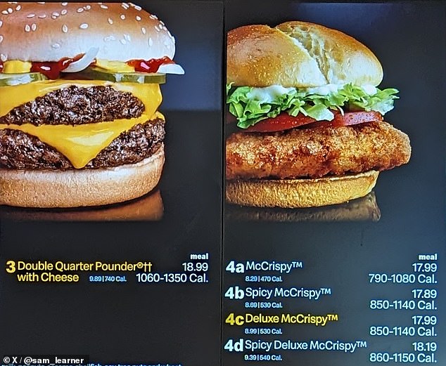 At one location of the popular fast food chain, a Double Quarter Pounder meal cost $18.99, which would have been well over $20 after the tax was added