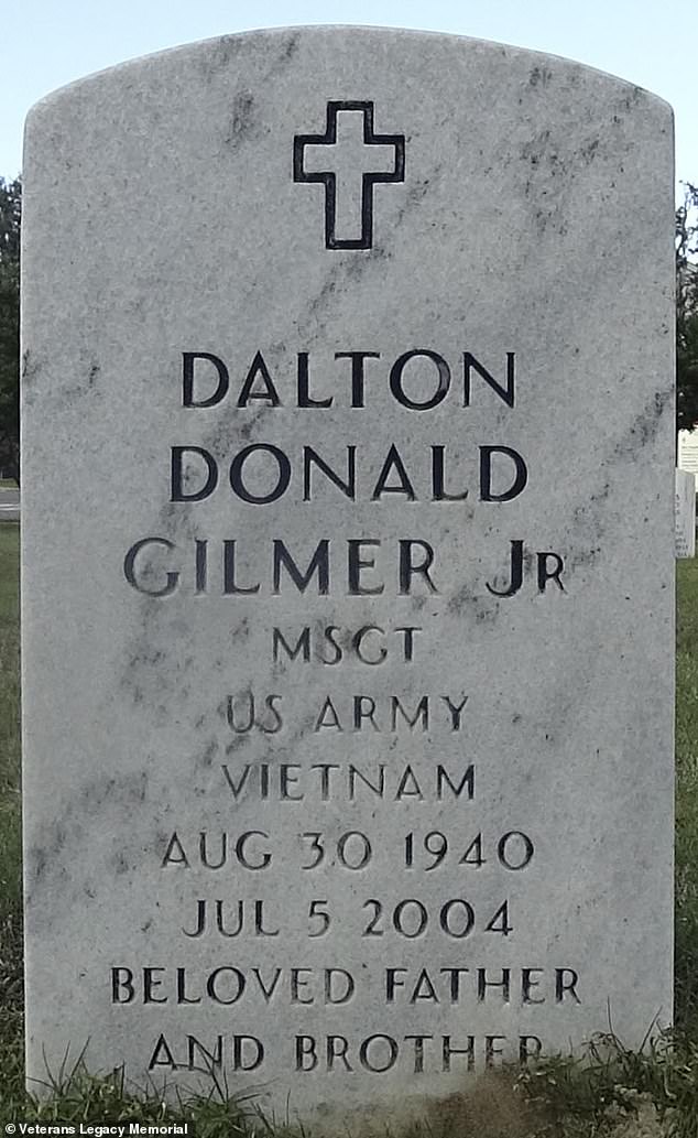 The grave of Gilmer's father, Dalton, whom he murdered