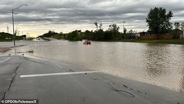 Several areas were hit by flash flooding after the storm system swept through the Midwest