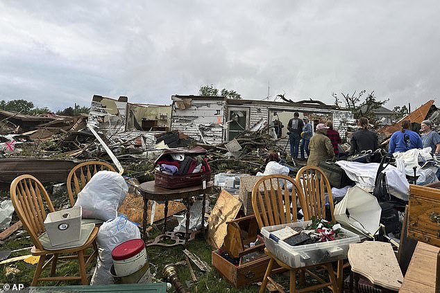 In total, more than 25 million people were under Level 3 severe thunderstorm warnings in the Midwest on Tuesday evening.