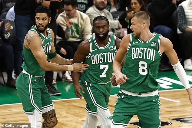 The Celtics defeated the Miami Heat and Cleveland Cavaliers en route to the conference finals