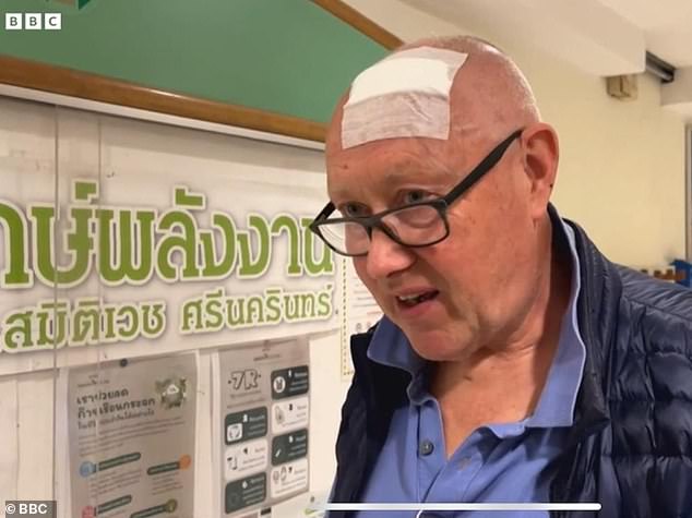 A 68-year-old grandfather from Britain, Jerry, will now have to miss his son's wedding in Australia after he, his wife and his daughter were injured during the flight