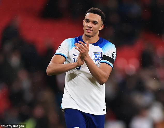 Alexander-Arnold was named as a midfielder on the England team announcement list for the provisional squad