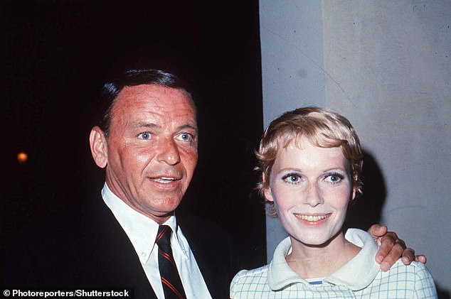 He said: 'Sitting one distance from Frank Sinatra, I thought if my mother saw me now, I mean, she wouldn't believe it.  And it was fantastic' (Frank pictured with third wife Mia Farrow in the 60s)