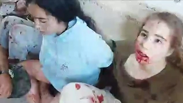 19-year-old Agam Berger (right) is seen, her face covered in blood.  In the video she is asked where she is from.  “Israel, Tel Aviv,” the terrified girl replies