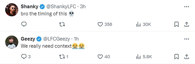 Some fans wondered if Salah was trying to tell them something on X (formerly Twitter)