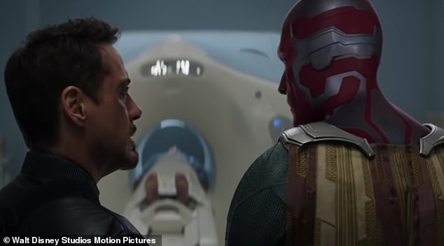 The Emmy-nominated Englishman – who turns 53 next Monday – played the role of Vision in Joss Whedon's 2015 film Avengers: Age of Ultron, where Tony Stark (L, Robert Downey Jr.) created him using his artificial intelligence JARVIS , Ultron and the Mind Stone