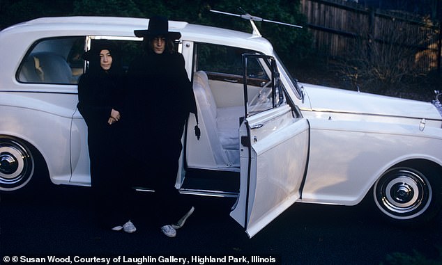 The expressionless John Lennon and Yoko Ono were seen wearing all black in 1969